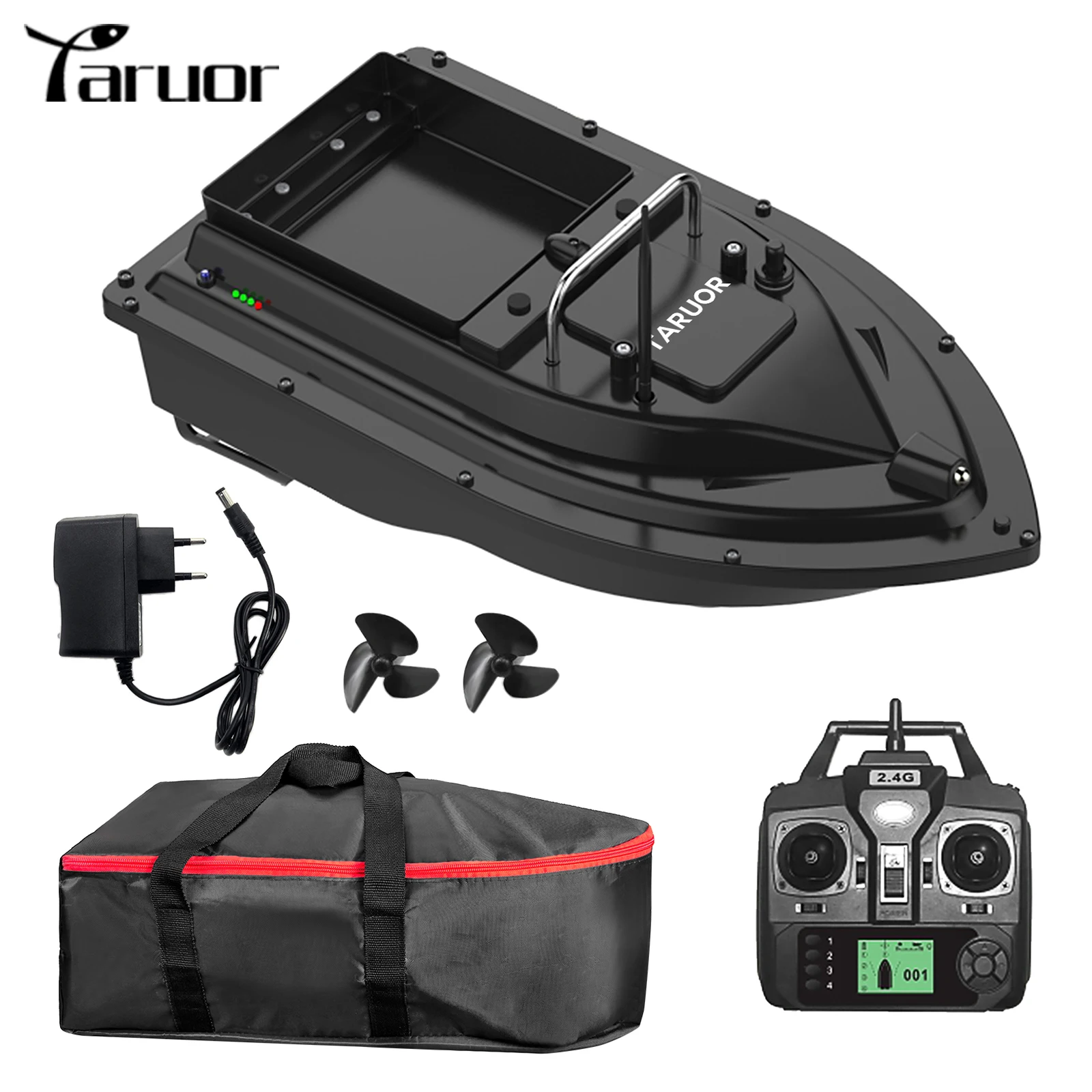 Taruor D16E GPS Fishing Bait Boat with Large Bait Container Automatic Bait Boat with 400-500M Remote Range 10000mAH/5200mAH