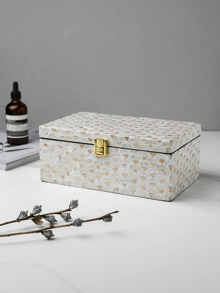 

Оригинальная элегантная американская шкатулка для драгоценностей в виде ракушек, домашний декор, органайзер для хранения косметики