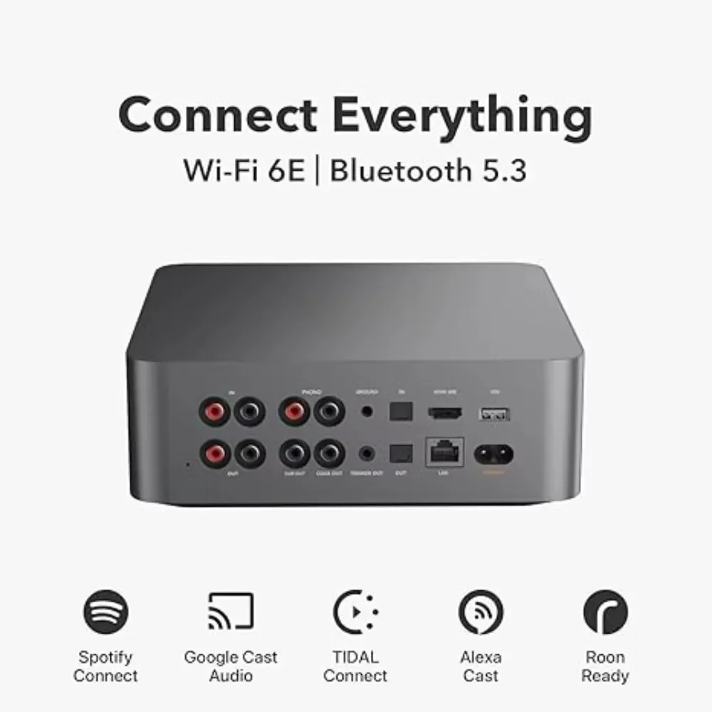 Streamer Ultra Music e Pré-amplificador Digital |   Tela sensível ao toque de 3,5", Alexa, Stream Spotify, Amazon Music, Tidal & More |   ARC HDMI