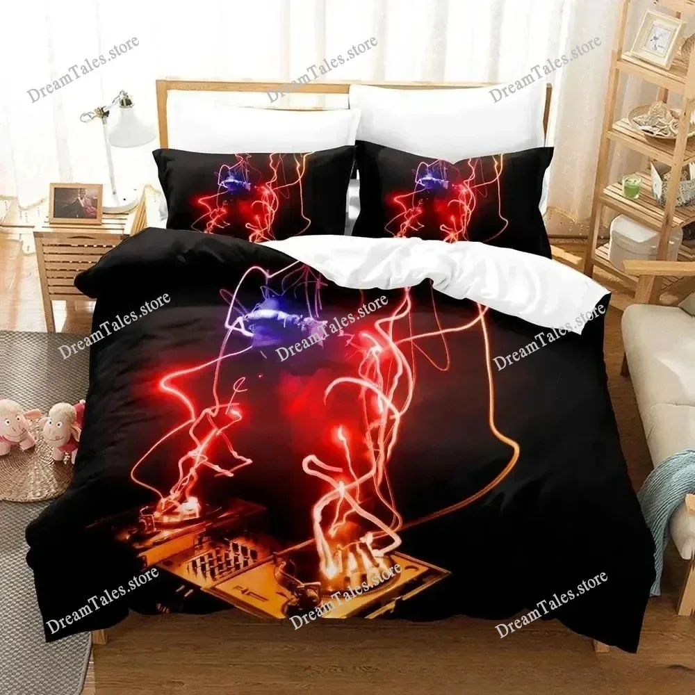 

3D Music DJ Rock Bedding Set Single Twin Full Queen King Size Bed Set Adult Kid Bedroom Duvet Cover Sets Anime Parure De Lit Bed