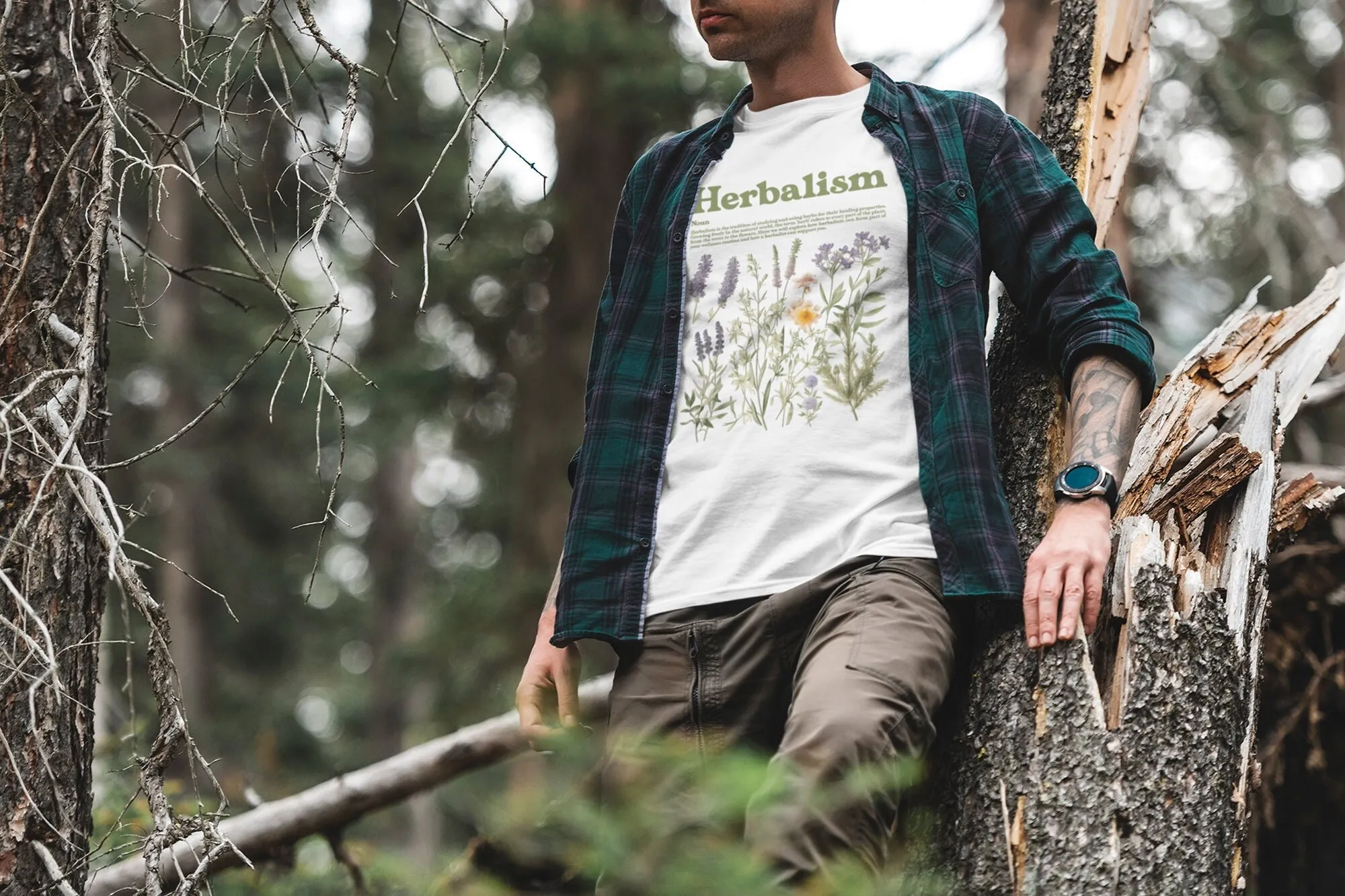 Herbalismus-Planz-T-Shirt, Futtersuche, Naturliebhaber, Kräuter im Freien, Kräuter, Cottagecore, Gartenarbeit
