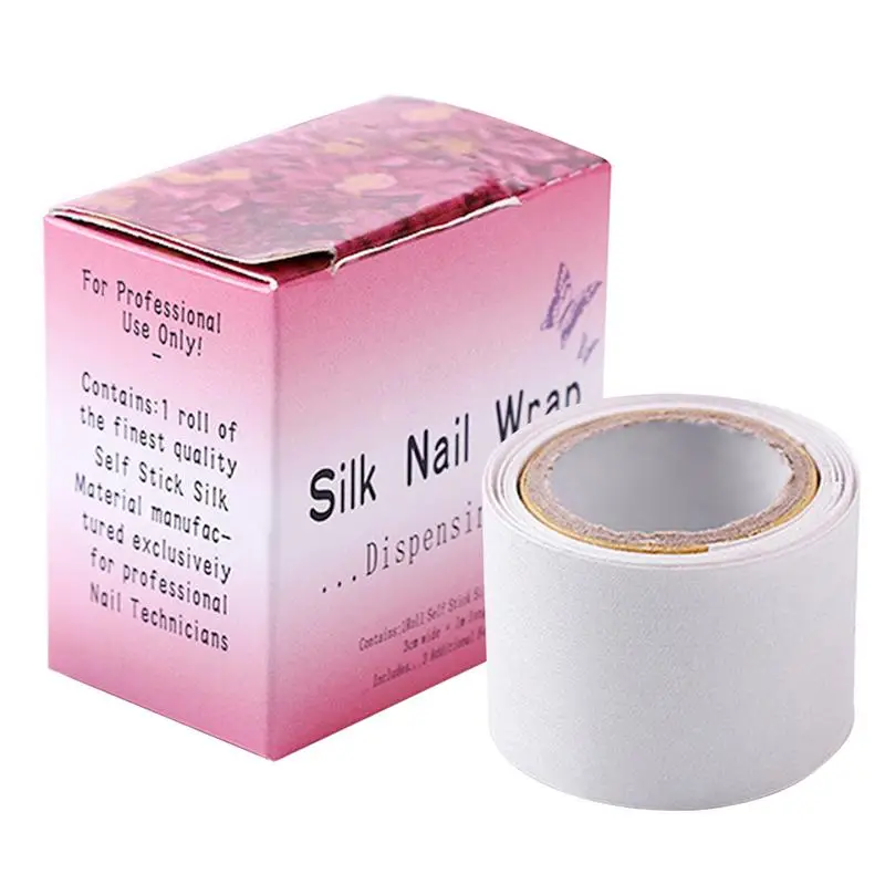 Silk Nail Wrap Strong Protect Reinforce Extension Sticker Adhesive Anti Damage Nail Wrap Nail Arts Tool for Home Use and Salon