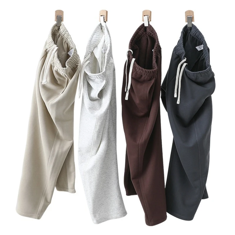 

340G Yarn Terry Straight - Leg Sweatpants Comfortable Versatile Soft & Skin - Friendly Wrinkle - Resistant & Durable Unisex