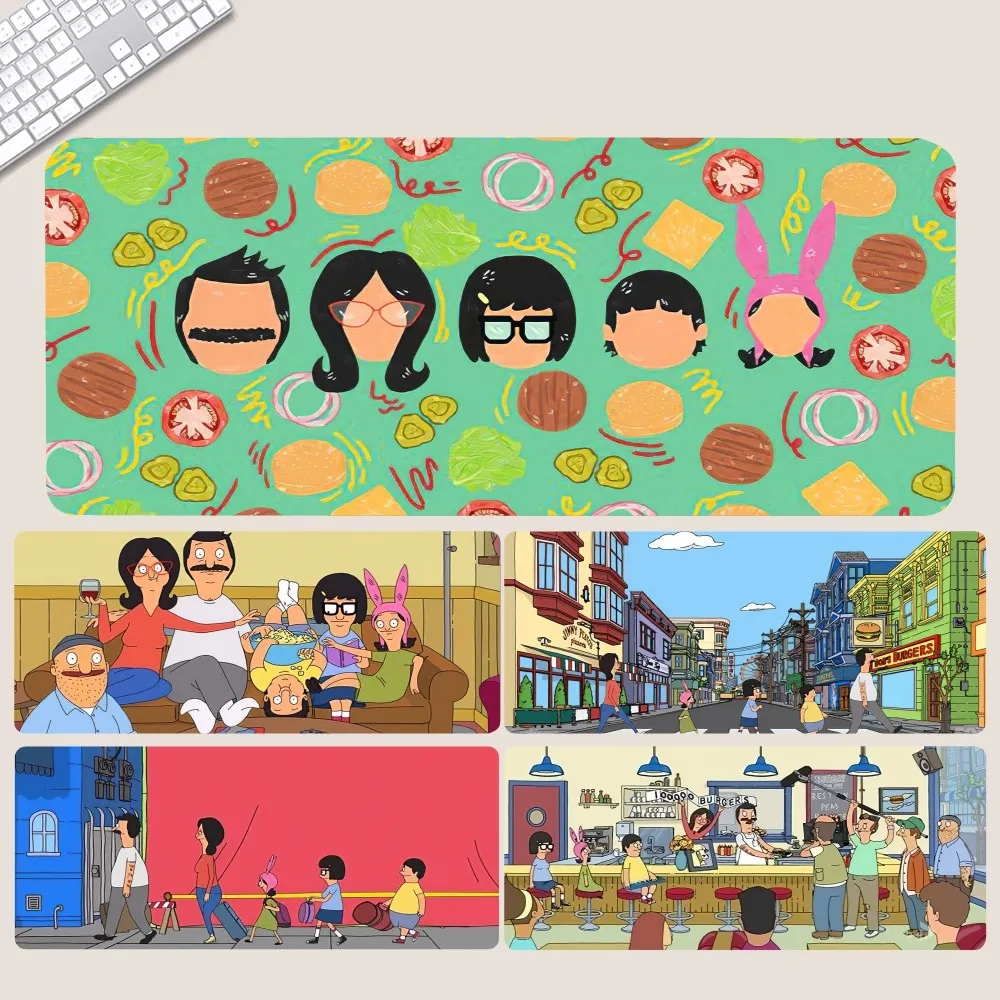 Cartoon B-Bob s Burgers Mousepad Large Gaming Compute Gamer PC Keyboard Mouse Mat