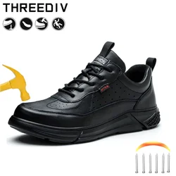 Black Electric Boots for Electricians Men's Boots Safety Shoes Sneakers with Iron Toe Dielectric Shoes Industrial Work Shoes