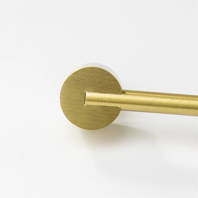 Brass Cabinet Handle Wardrobe Drawer Closet Cabinet Door Single Hole Gold Pull Drawer Knobs and Pulls