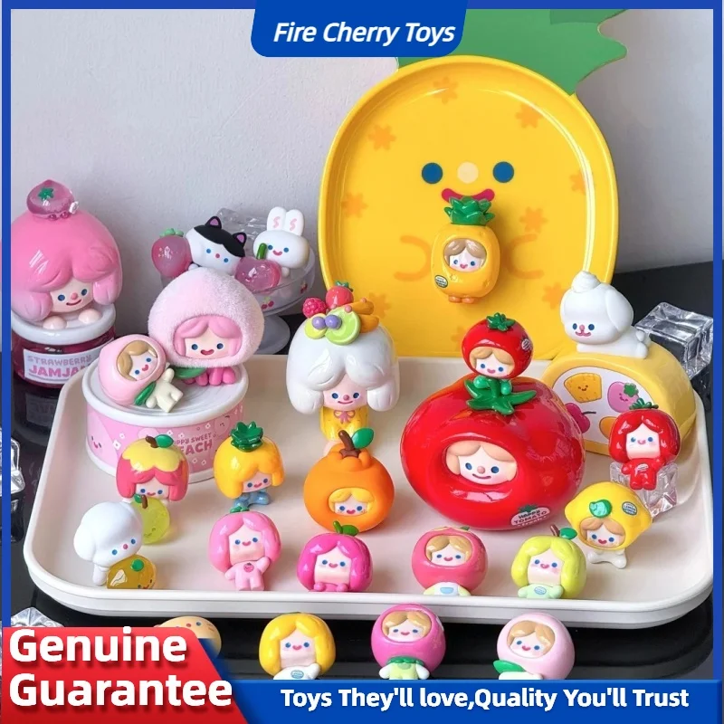 

Подлинная серия Rico Happy Friends Cell In The Fruit Basket, слепая коробка, фигурка, модная игрушка, украшение комнаты, коллекционный забавный подарок