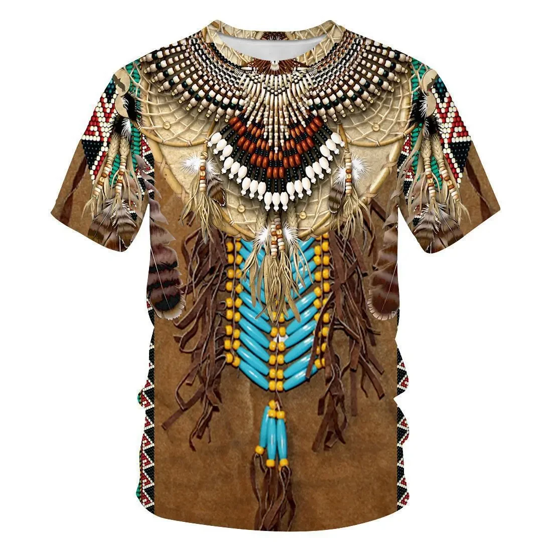 Indischer Nationalstil, 3D-Druck, Sport, schnell trocknend, atmungsaktiv, Herren-T-Shirt, Outdoor, Straße, Harajuku, lässig, einfach, kurzärmelig, Sommer