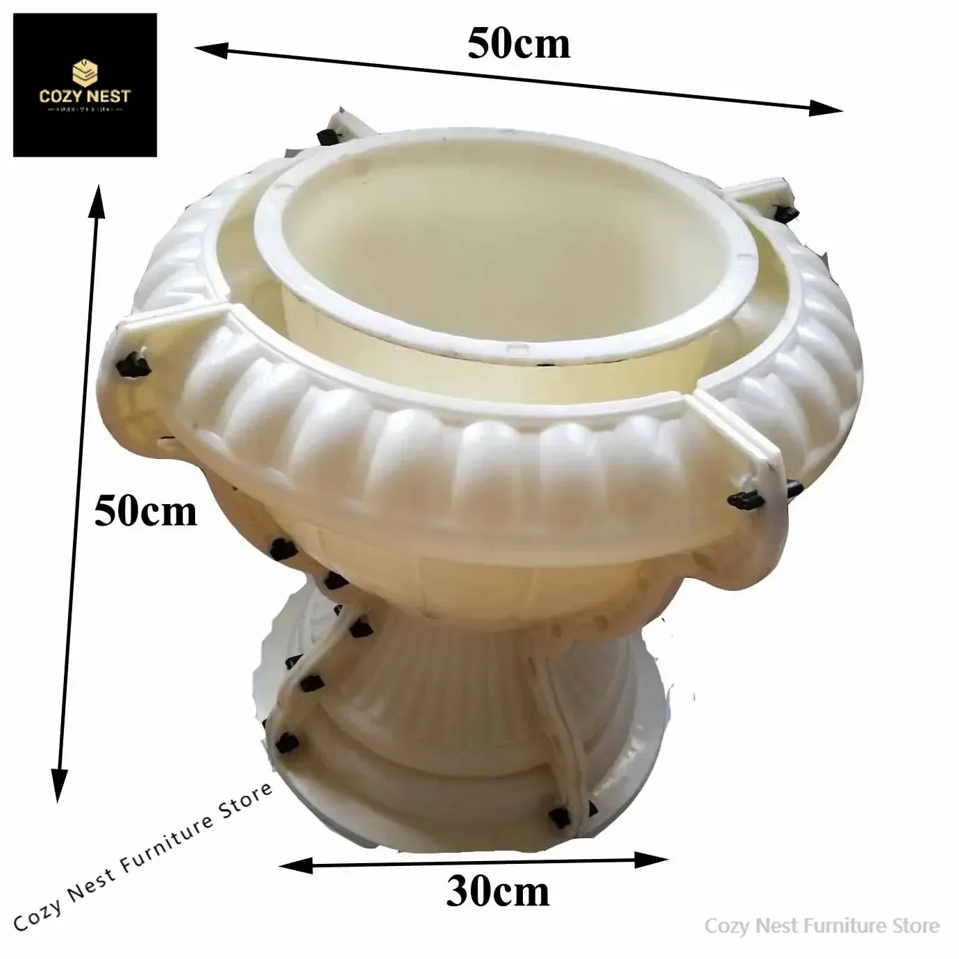 cast in place outdoor garden cement  Plastic Precast Concrete Flower Pot Decorative Planter Molds for Sale