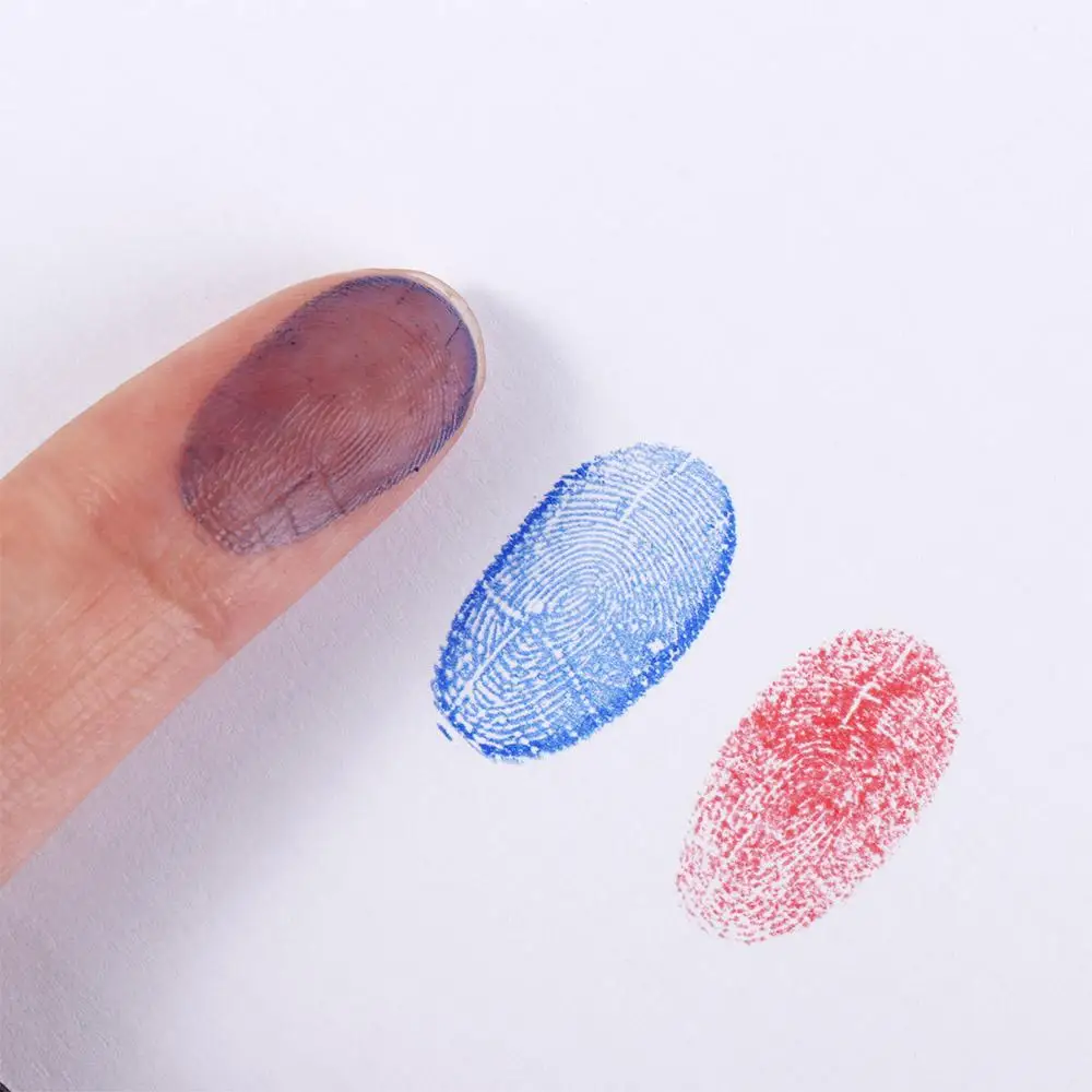 Mini Fingerprint Ink Pad, Clear Stamping para Notary Thumbprint Ink Pad, de secagem rápida, Anti-Fake Signing Inkpad, vermelho, azul, preto