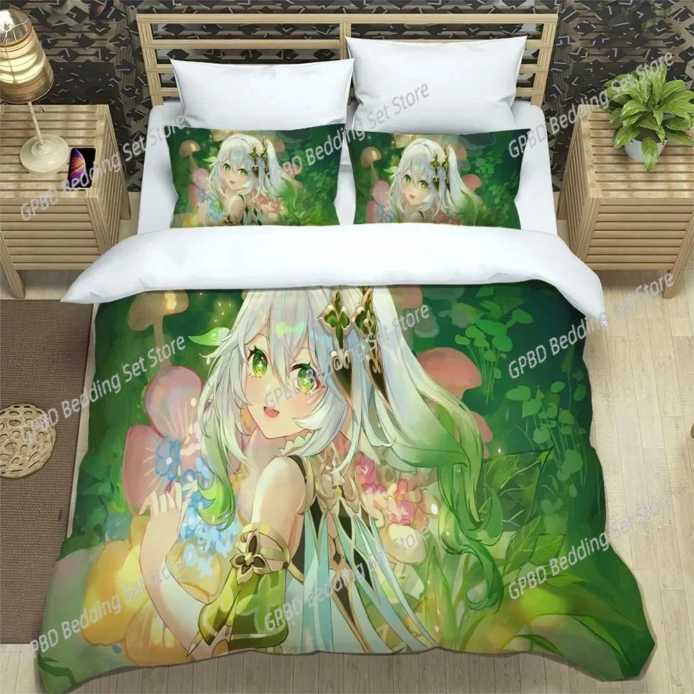 

3D Print Anime Genshin Impact Bedding Set Single Twin Double Queen King Cal King Size Bed Linen Set