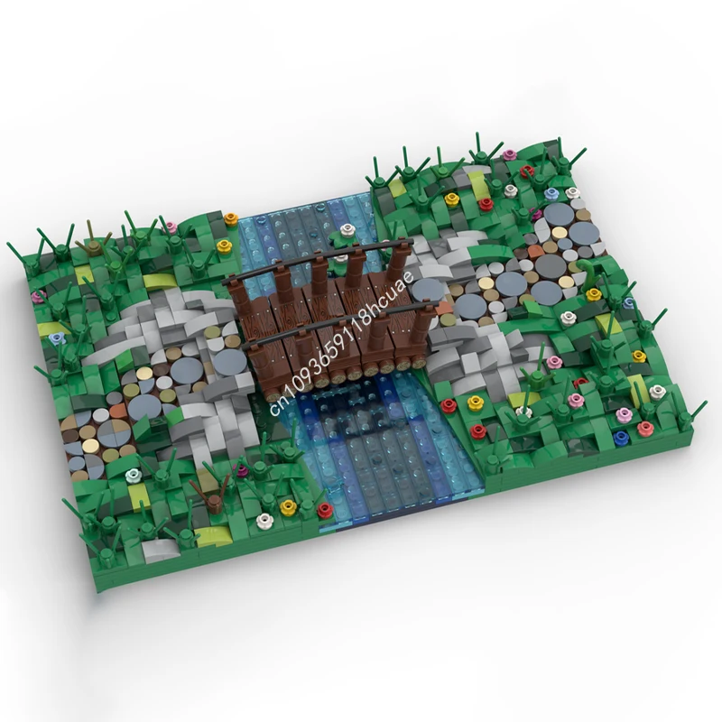 881 pièces MOC pont en bois nan modèle blocs de construction éducation enfants bricolage artisanat jouets idée assembler des cadeaux de noël