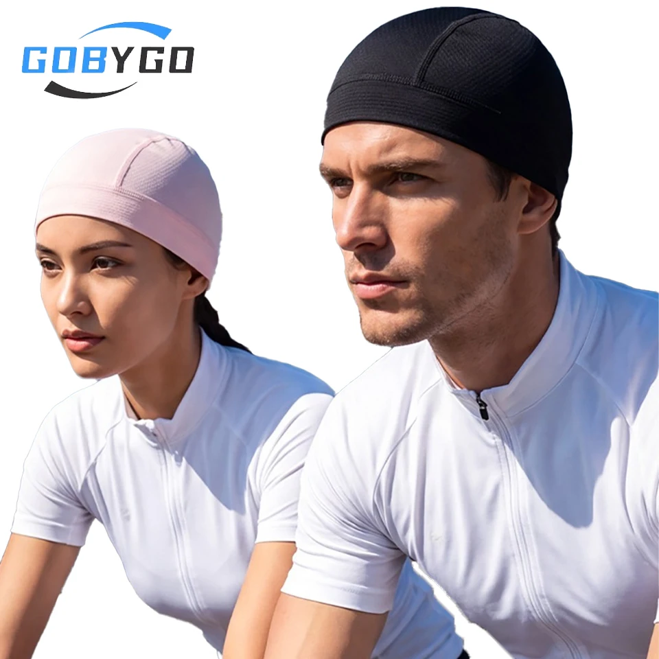 

GOBYGO 1Pcs Breathable UV Protection Running Cap Quick Dry Sports Hat Lightweight Cycling Helmet Liner Outdoor Jogging Men Women