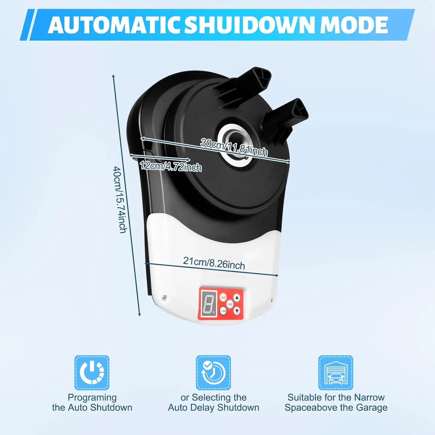 فتحت باب المرآب على الجانب، فتاحة باب دوارة كهربائية، محرك باب المرآب 110 فولت مع جهاز تحكم عن بعدين - أبواب قابلة للطي هادئة 800N