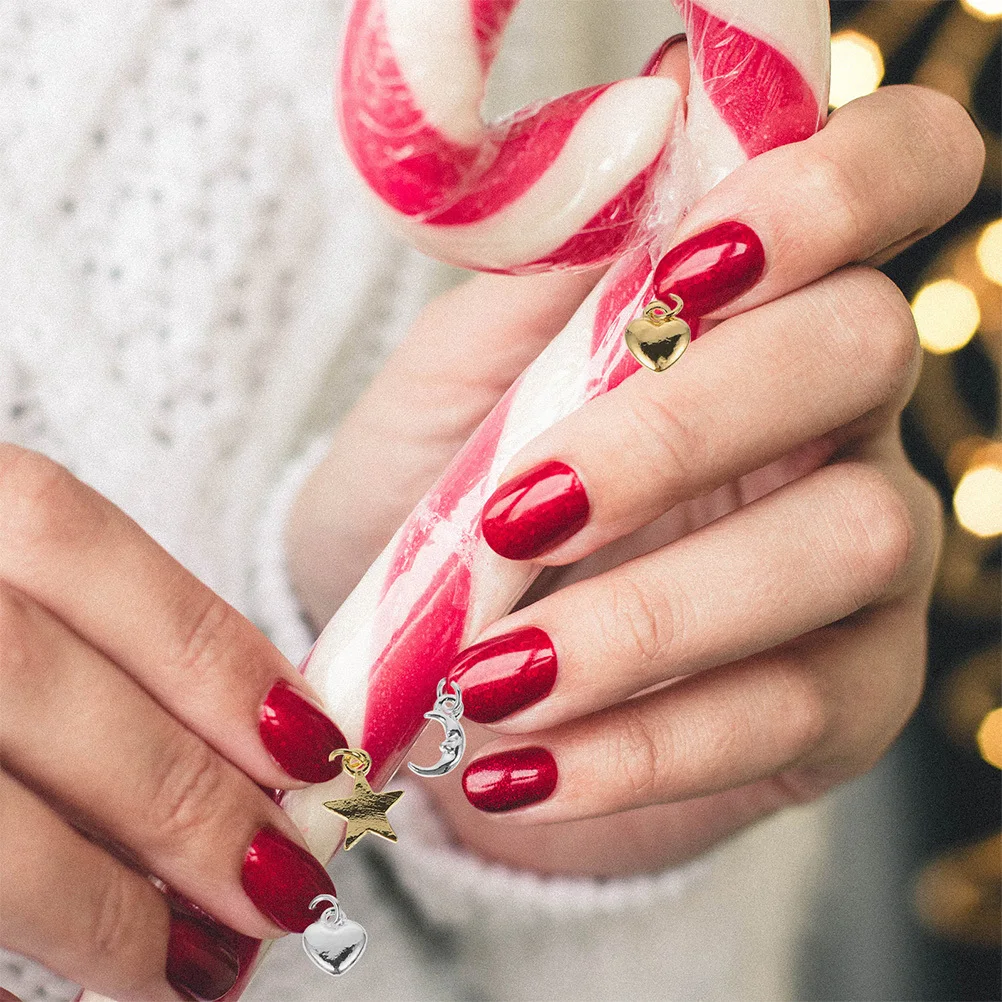 Zestaw zawieszek do piercingu, akcesoria do manicure z narzędziem do wiercenia do samodzielnego tworzenia ozdób, zestaw zawieszek do paznokci DIY, piercing do paznokci.