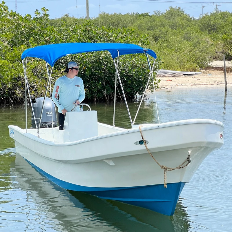 Fiberglass Fishing Boat 7m with 100HP Outboard Center Console for Sea Commercial Transport