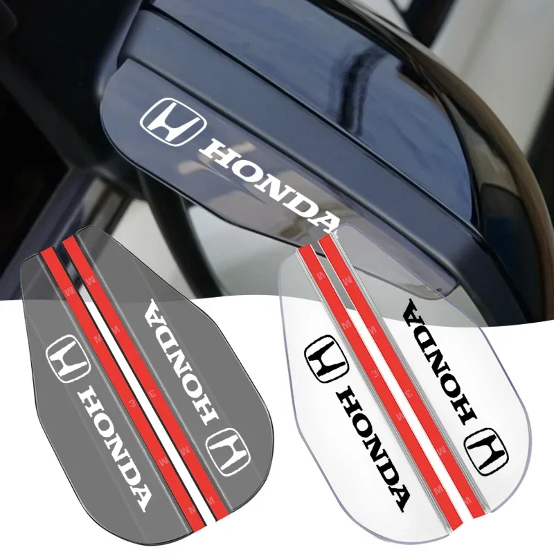 

2x Car Rear View Mirror Sticker Rain Eyebrow Auto Side Mirror RainProof Cover for Honda Civic Accord CRV HRV Fit Jazz City Vezel