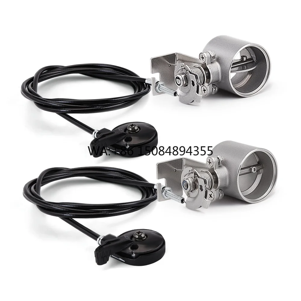 51mm Universal Stainless Steel Manual New Adjustable Pull Cord Noise Reduction Exhaust Pipe Modification Motorcycles