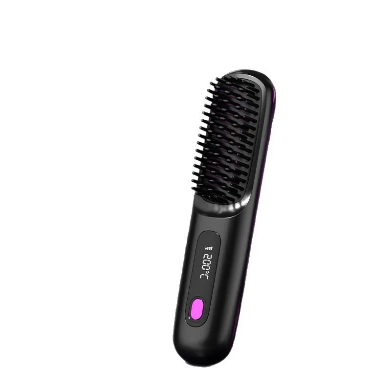 New Cross Border Wireless Straightening Comb, Negative Ion Straightening Comb, Wireless Straight Roll Portable Straightening Cur image 6