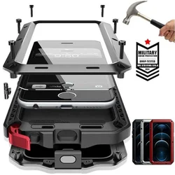 Luxury Heavy Duty Shockproof Case For iPhone 17 Pro Max 16 15 14 Pro XR X Max Doom Armor Metal Case Protective Shell Funda Cover