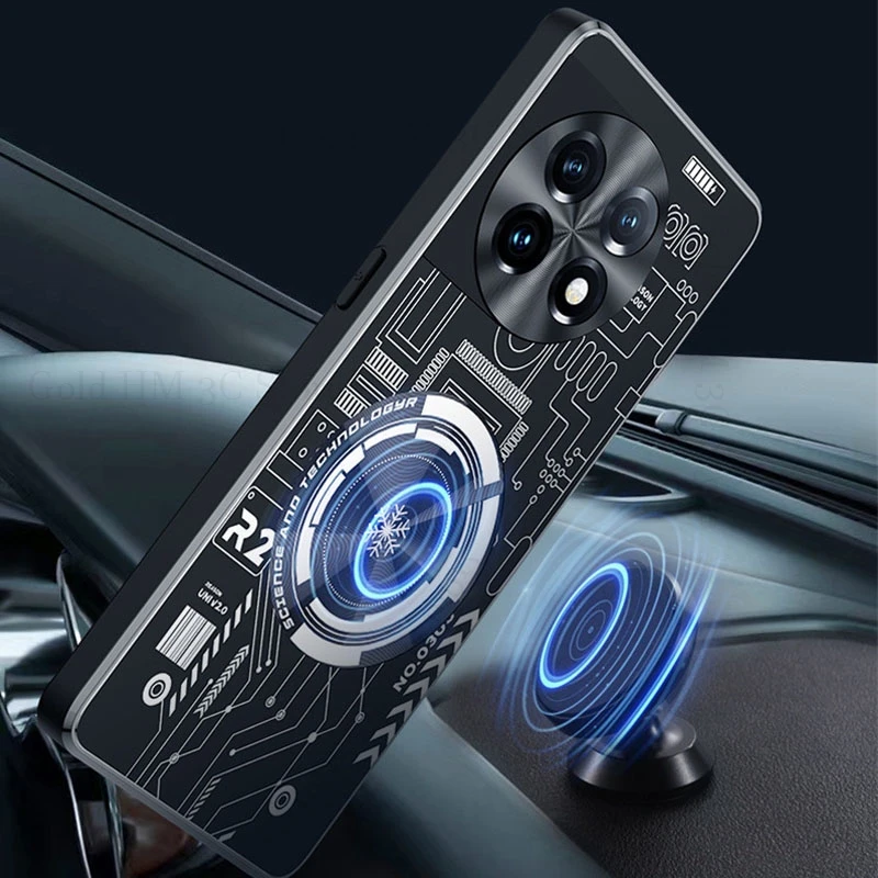 

For OnePlus Ace 3 2 Pro Cooling Heat Dissipation Armor Copper Case For Oneplus Ace2V Racing Magnetic Heavy Duty Protection Cover