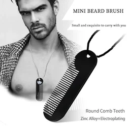 1pc stainless steel anti-static portable pocket men's beard styling comb pocket hair styling tool Special for real hair wigs