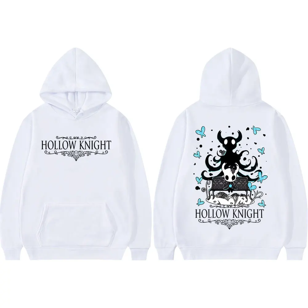 

Hollow Knight Game Graphic Hoodie Men Women Clothing Harajuku Cartoon Style Pullovers High Quality Fleece Long Sleeve Sweatshirt