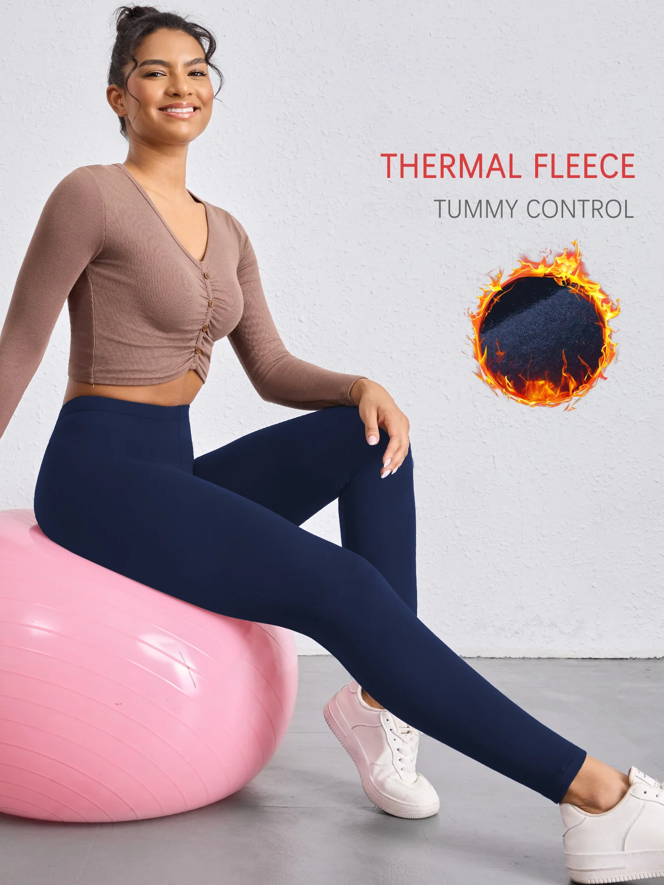 

Зимние теплые женские леггинсы с низкой посадкой и флисовой подкладкой. Идеально подходят для тренировок в холодную погоду с очень мягким комфортом.