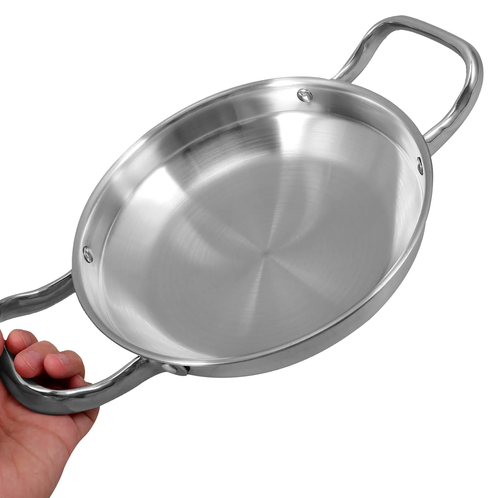 

Stainless Steel Seafood Pot 304 Cooking Pans with Lids Non Stick Easy Clean Sauce Korean Ramen Noodle Metal Kitchen