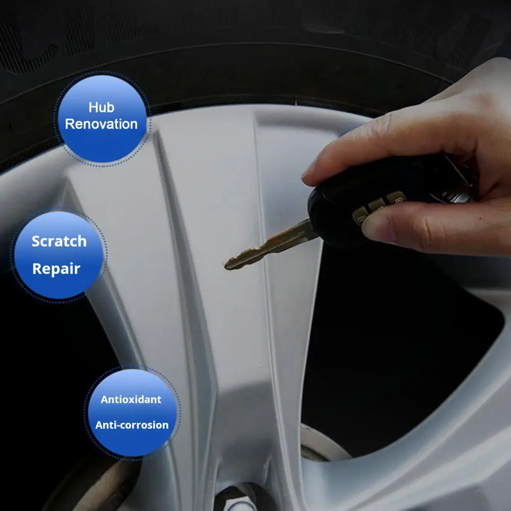 Car Rim Touch-Up Paint Wheel Touch-Up Pen Kit Super Adhesion Waterproof Portable Car Wheel Scuff Scratch Repair Pen 테두리 페인트 펜