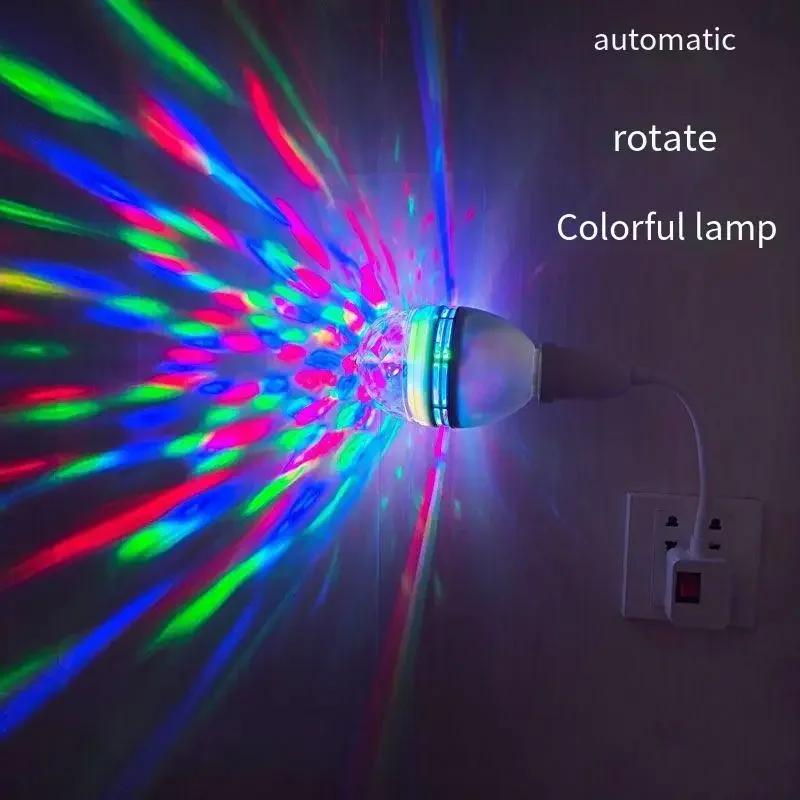 

Rotating ambient light Seven colors Simple operation stage lighting party birthday decoration Portable color light illumination