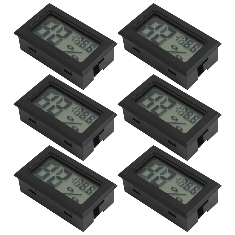 6Pack Mini Hygrometer Innen Luftfeuchtigkeit Meter Luftfeuchtigkeit Mit ( ℉ ) Für Gewächshaus, Garten-Neu