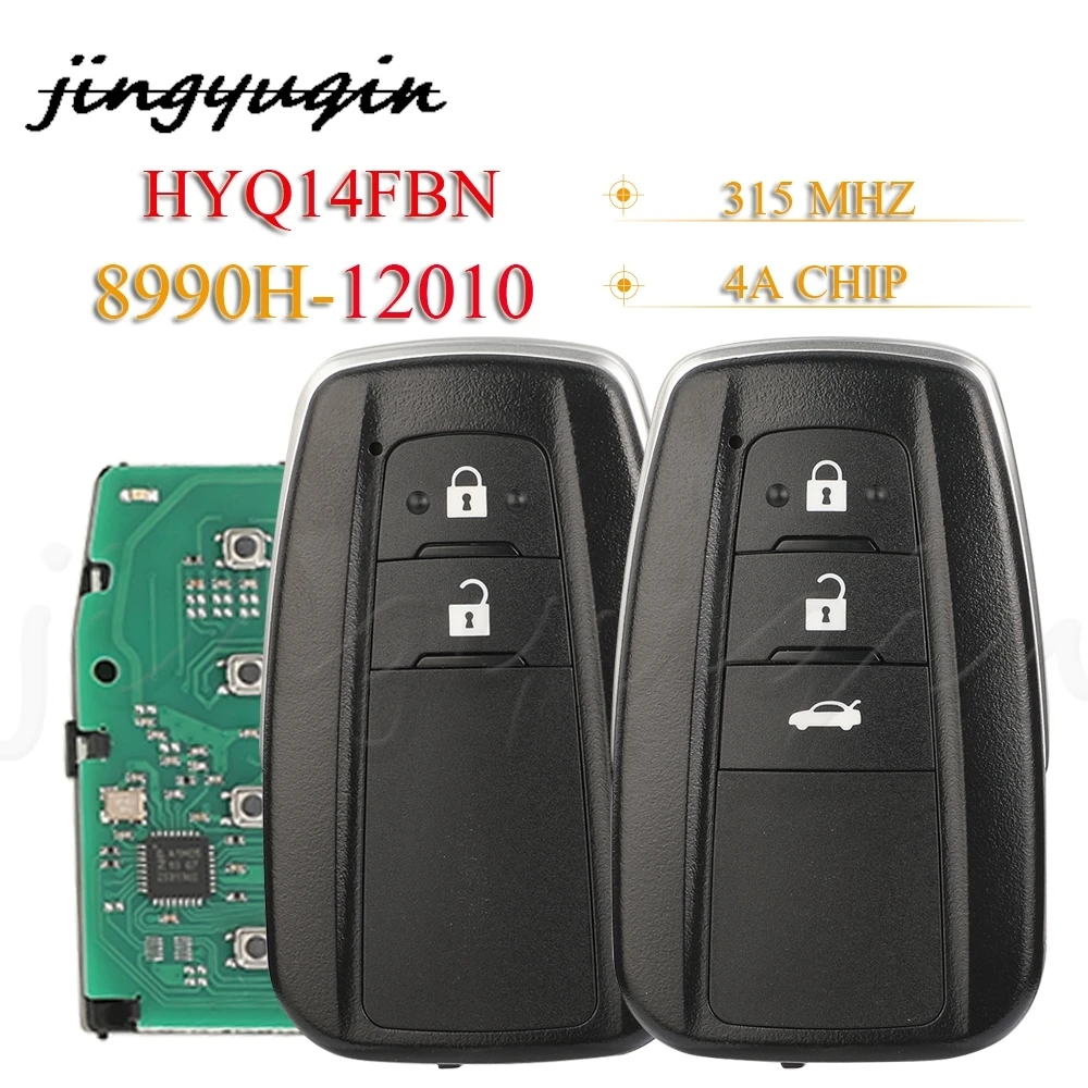 

jingyuqin 8990H-12010 HYQ14FBN 2/3BTN Car Remote Control Key For Toyota Corolla In Brazil 2018-2021 4A Chip 312/314MHz Proximity