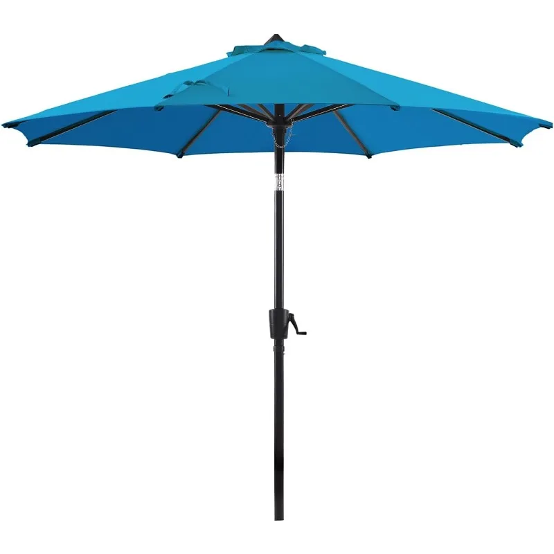 

Olefin 9 FT Patio Market Umbrella Outdoor Table Umbrellas, 3-year Nonfading Olefin Canopy, Market Center Umbrellas