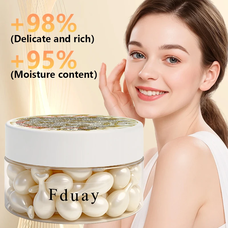 Fullerene Facial essence Capsule, with 1 Bottle (0.34g * 80pcs) of Moisturizing and Moisturizing, Firming Skin, Smoothing Fine L