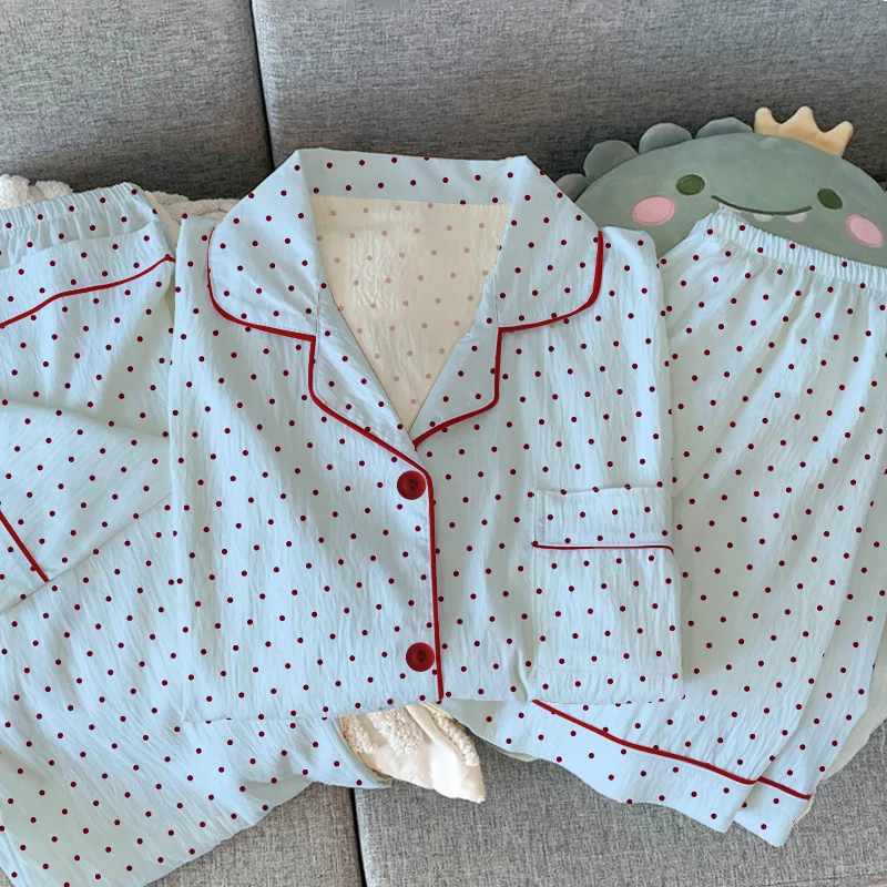 

Women's Pajama Set Short Fun Dot Design Pink Heart-Shaped Print 3 PC Pajamas for Women Comfortable Casual Summer New Loungewear