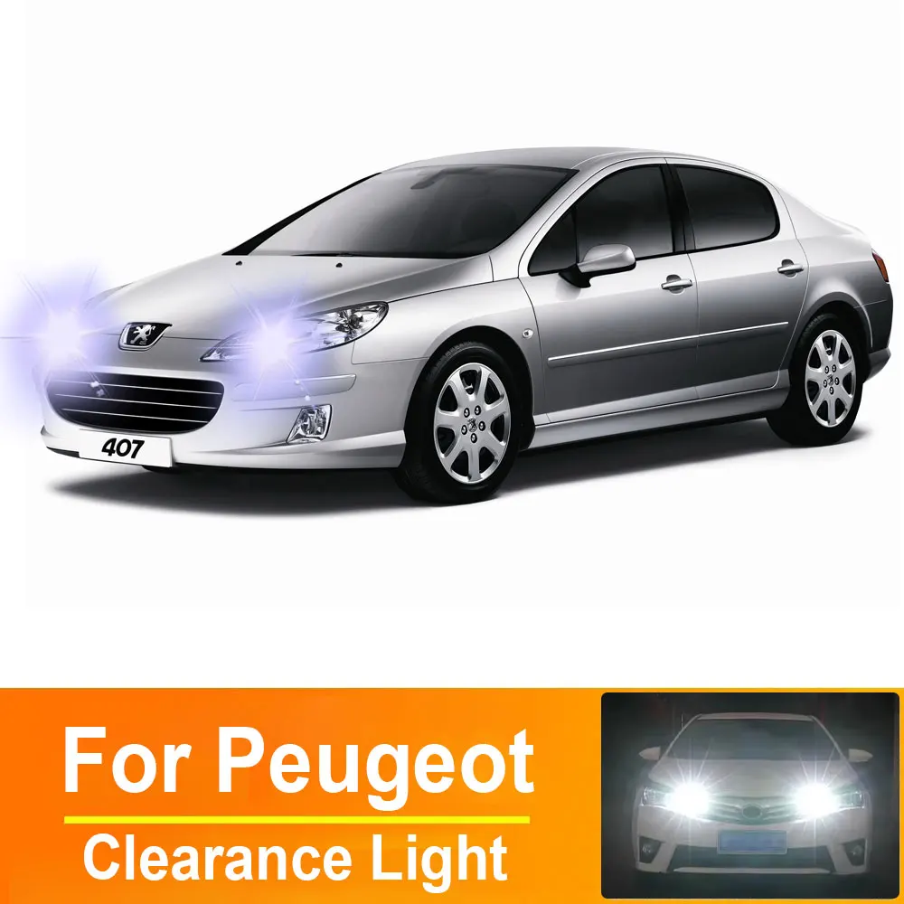 2x LED Clearance Light W5W T10 For Peugeot 1007 107 206 207 307 SW CC 4007 4008 407 508 607 806 807 Bipper Tepee Expert Partner