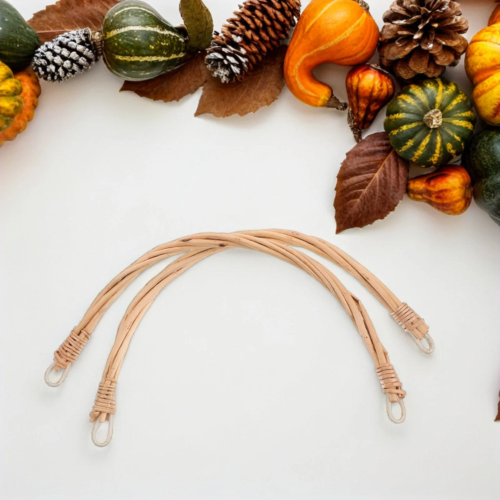 

4Pcs Rattan Replacement Basket Handles for Woven Picnic Bread Storage Basket Grip Braided Repair DIY Craft Accessories 8.65x5.5