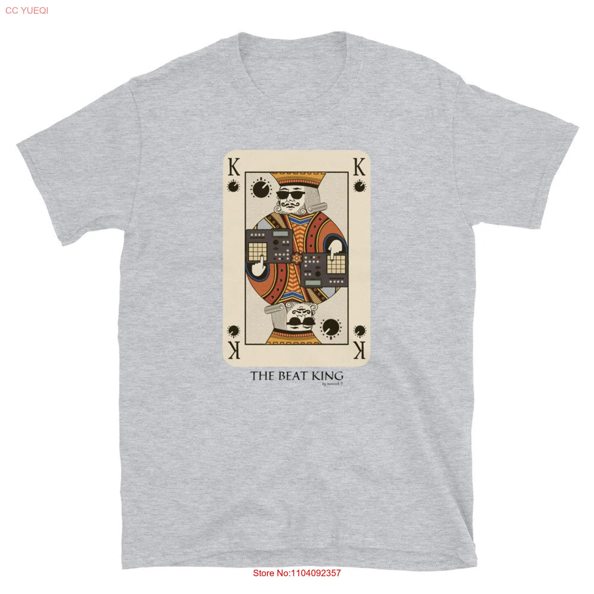 Beatmaker King Card T shirt for Music Producer and Dj long or short sleeves