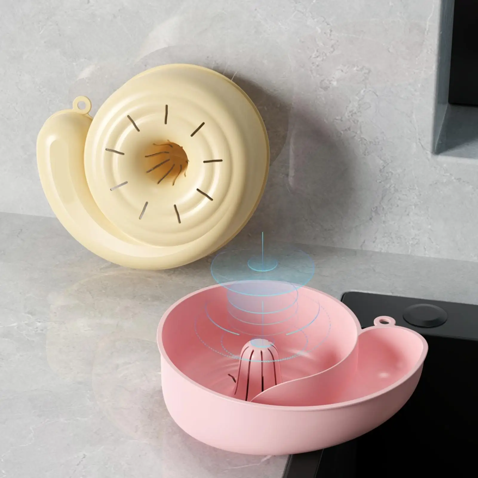 

Snail Shaped Drain Automatic Vegetable Cleaning Basket Fruit Plate Filter Food Grade Fruit Salad Washing Basket