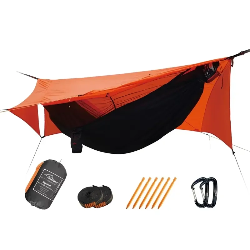 

Camping Hammock Tent with Mosquito Net and Sunshade, Extra Large for 2 Person, Lightweight Hanging Hammocks Tree Straps