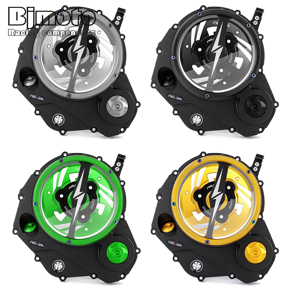 For Z650 Z 650 Z-650 Clear Clutch Cover & Spring Retainer R For Kawasaki Z650 Ninja 650 2017 2018 2019 2020 2021 2022