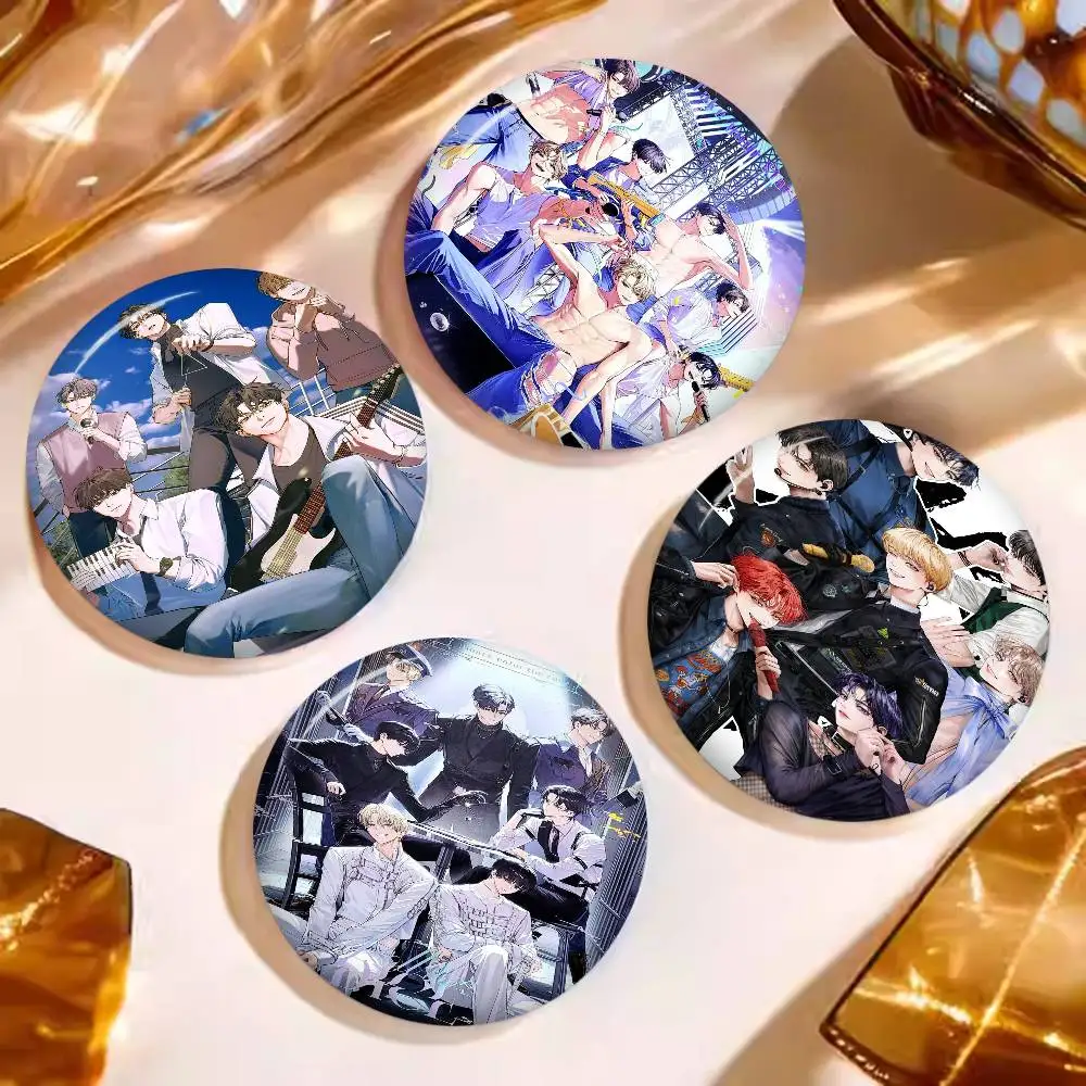 Korean Manhwa Debut Or Die Creative Pins Funny Round Snap-in Brooch Badge Backpack Hat Accessories Jewelry Gifts For Friend