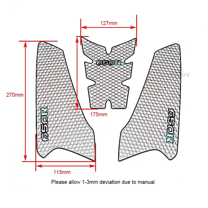 Almohadilla antideslizante para tanque de combustible de motocicleta, pegatina de protección para HONDA CBR650R, CBR 650R, CB650R, CB 650R, 2019,