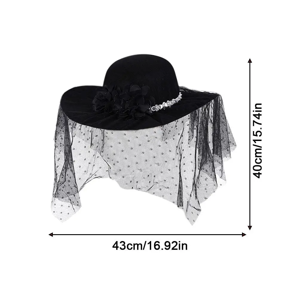 Womens Feather Floral Fascinators Hats Vintage Felt Fedoras Hat Cocktail Tea Party Bucket Hat With Veil Church Derby Wedding Hat