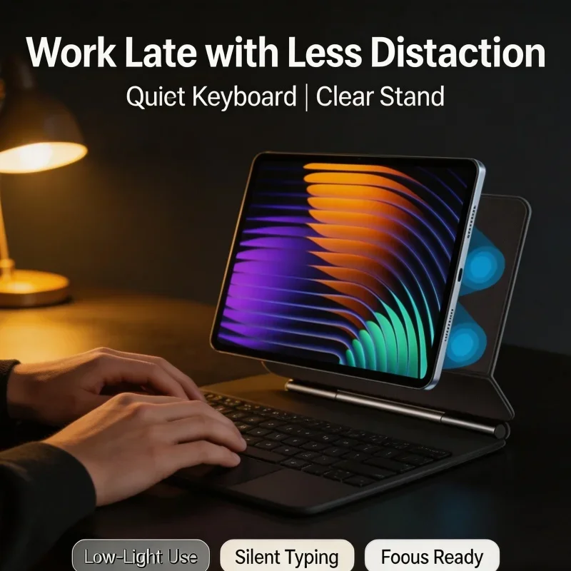 Adjustable Stand Floating Keyboard Folio for Xiaomi Pad 7 8 Pro 11.2