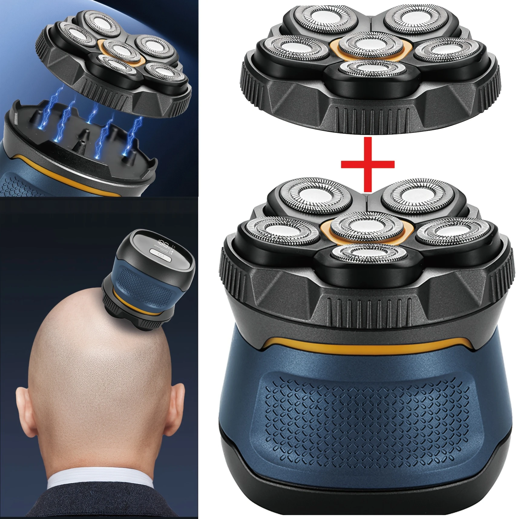 Men'S Grooming Razor - 6D Head Shaver for Bald Men