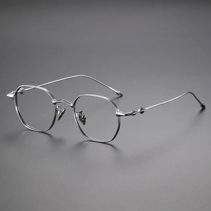 KUXA موضة ستار تصميم نظارات التيتانيوم النساء الرجال وصفة طبية بصرية عدسات واضحة قصر النظر مد البصر نظارات متعددة البؤر Polygo