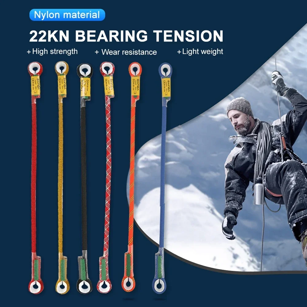 Xinda Profissional Escalada 10.5mm Estática 22KN Cordão Proteção Sling Montanhismo Equipamentos 6 Cores Opcionais