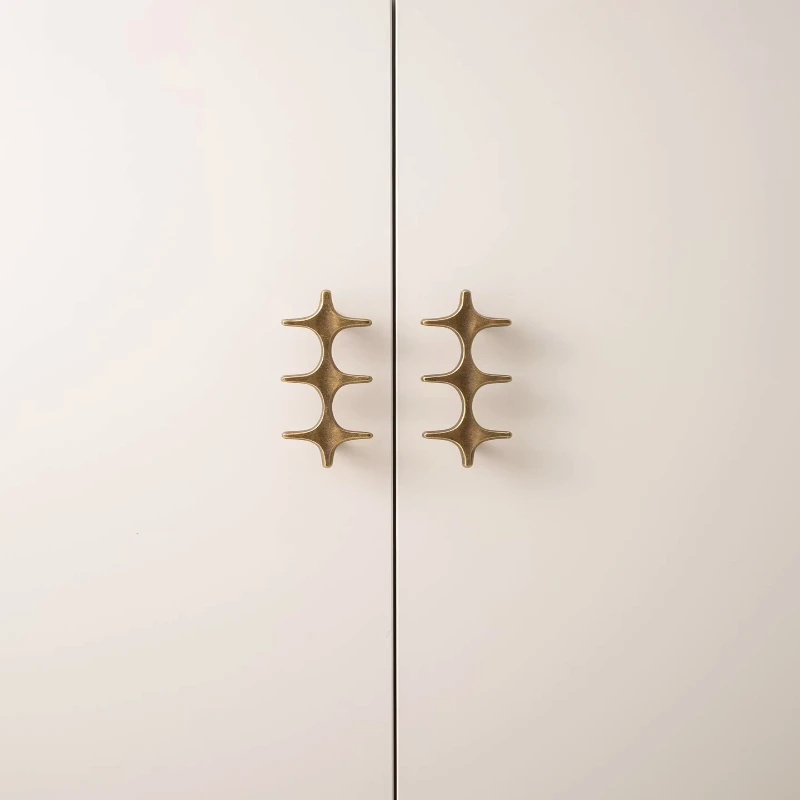 Personalized Retro French Cabinet Handle Antique Bronze Furniture Antique Handle Creative Cross Star Cabinet Handle